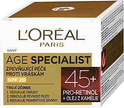 Krem na dzień do cery dojrzałej - L'Oreal Paris Age Specialist SPF 20Pro-Retinol Cream 45+ — Zdjęcie N3
