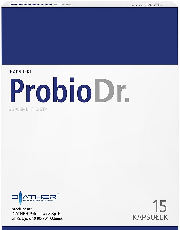 Probiotyki wspomagające trawienie - Diather Diagnostics & Therapy ProbioDr. — Zdjęcie N1