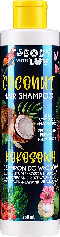 Szampon do włosów z olejem kokosowym i pantenolem - Body With Love Hair Shampoo Coconut — Zdjęcie N1