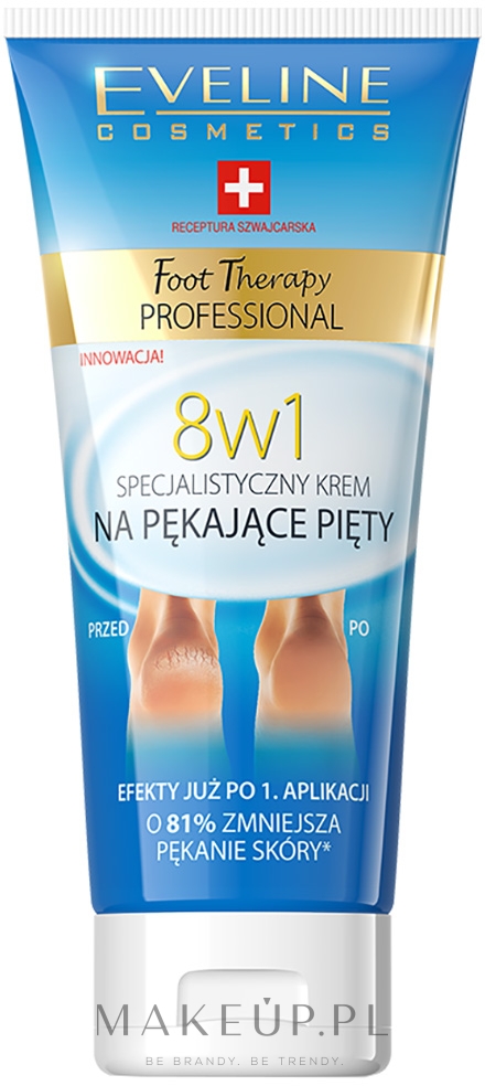 Specjalistyczny krem na pękające pięty 8 w 1 - Eveline Cosmetics Foot Therapy Professional — Zdjęcie 100 ml