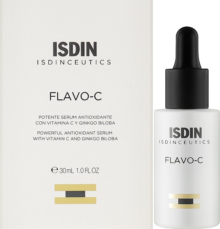 Przeciwutleniające serum do twarzy przeciw fotostarzeniu - Isdin Isdinceutics Flavo-C Potente Serum Antioxidante — Zdjęcie N2