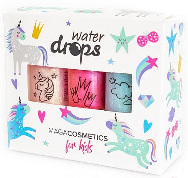 Zestaw lakierów do paznokci dla dzieci Zimowe królestwo magii - Maga Cosmetics For Kids Water Drops Winter Magic Kingdom — Zdjęcie N1