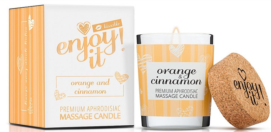 Świeca do masażu Pomarańcza i cynamon - Magnetifico Enjoy it! Massage Candle Orange & Cinnamon — Zdjęcie N4