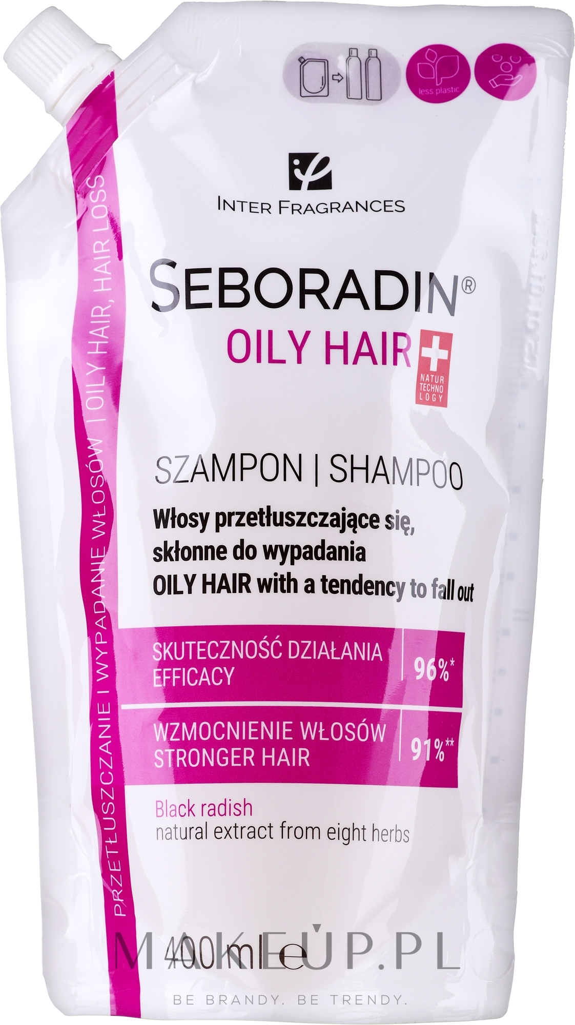 Szampon do włosów przetłuszczających się i skłonnych do wypadania - Seboradin Oily Hair Shampoo (uzupełnienie) — Zdjęcie 400 ml