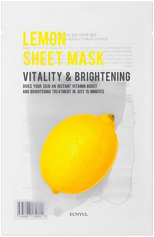 Koreańska maseczka do twarzy z cytryną - Eunyul Purity Lemon Sheet Mask — Zdjęcie N1