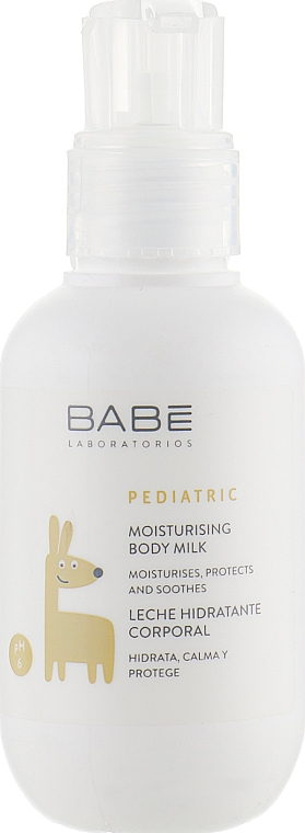 Nawilżające mleczko do ciała dla dzieci (format podróżny) - Babé Laboratorios Pediatric Moisturising Body Milk Travel Size