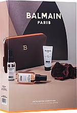 Kup Zestaw - Balmain Paris Cosmetic Bag SS22 Limited Edition Dark Brown