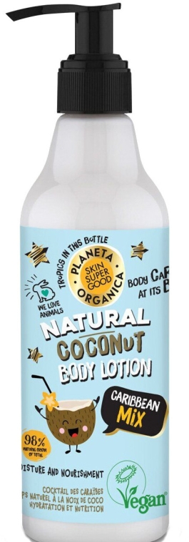 Naturalny balsam do ciała Kokos - Planeta Organica Skin Super Good Caribian Mix Natural Coconut Body Lotion  — Zdjęcie N1