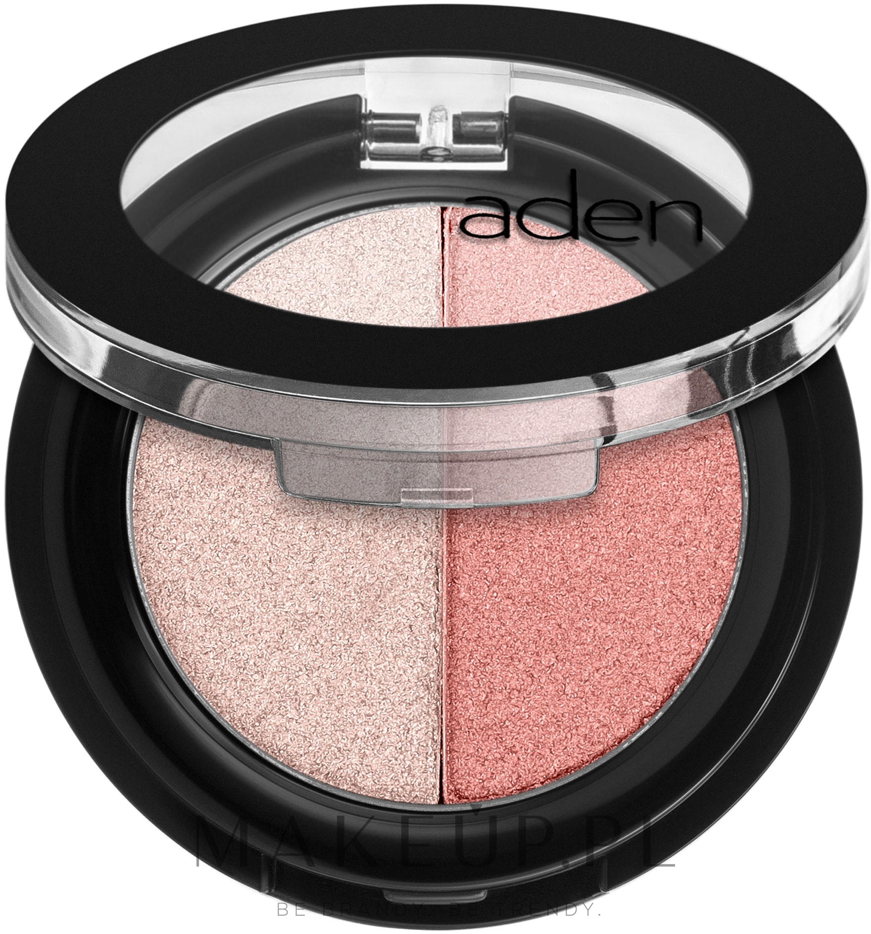 Cień do powiek - Aden Cosmetics Shine Eyeshadow Powder Duo — Zdjęcie 01 - Beige