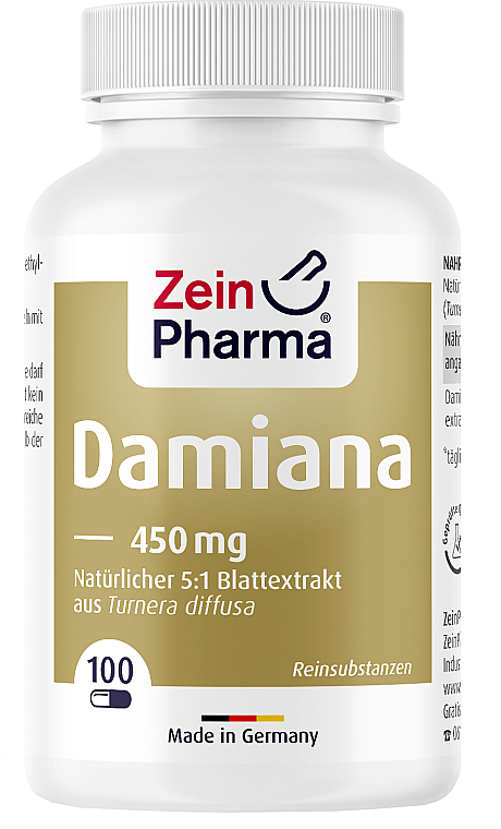 Suplement diety Damiana, 450 mg - ZeinPharma — Zdjęcie N1