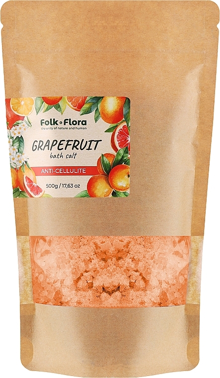 Sól do kąpieli Grapefruit - Folk&Flora Grapefruit Bath Salt — Zdjęcie N1