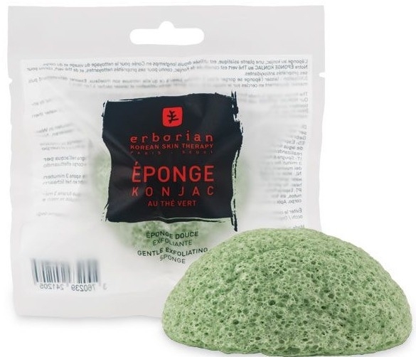 Gąbka złuszczająca do twarzy i ciała z zieloną herbatą - Erborian Green Tea Konjac Sponge  — Zdjęcie N1