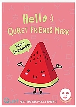 Maska w płachcie z ekstraktem z arbuza - Quret Hello Friends Watermelon Sheet Mask — Zdjęcie N1