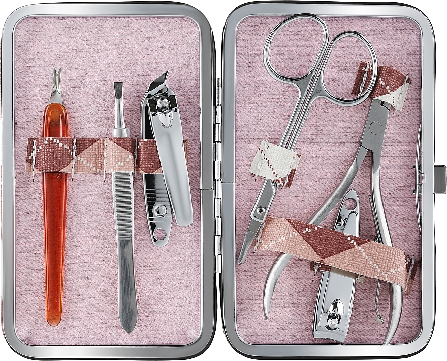 Zestaw do manicure 2429, 7 szt., beżowy - Donegal Manicure Set — Zdjęcie N1