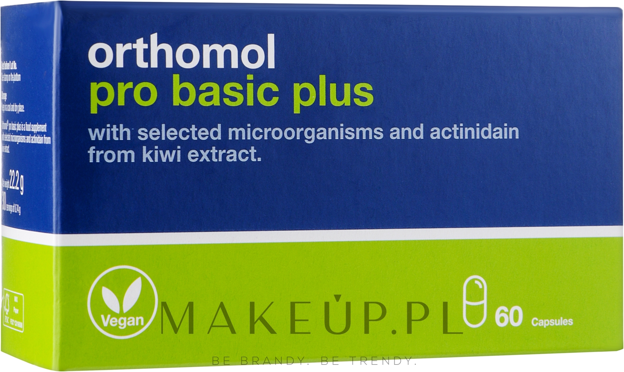 Witaminy probiotyczne + ekstrakt z kiwi w kapsułkach - Orthomol Pro Basic Plus — Zdjęcie 60 szt.