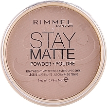 PRZECENA! Matujący puder do twarzy - Rimmel Stay Matte Long Lasting Powder * — Zdjęcie N3