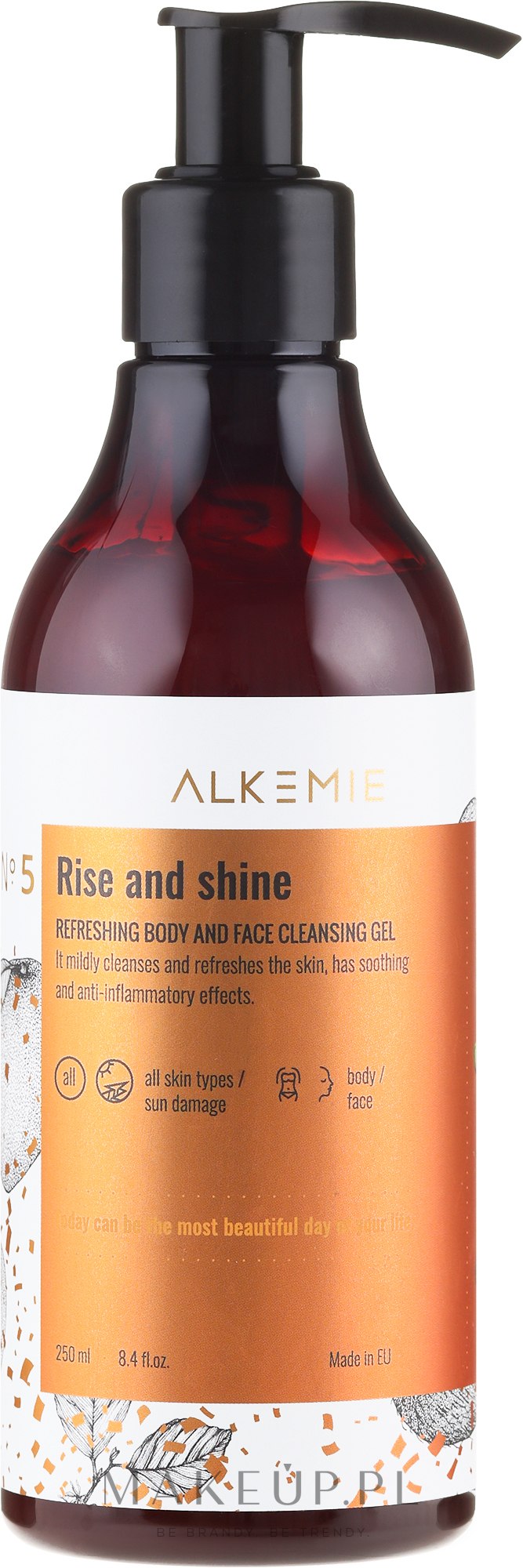 Oczyszczający żel do ciała i twarzy - Alkmie Rise And Shine — Zdjęcie 250 ml