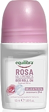 Dezodorant w kulce Róża, z kwasem hialuronowym - Equilibra Rosa Deo Roll On — Zdjęcie N1