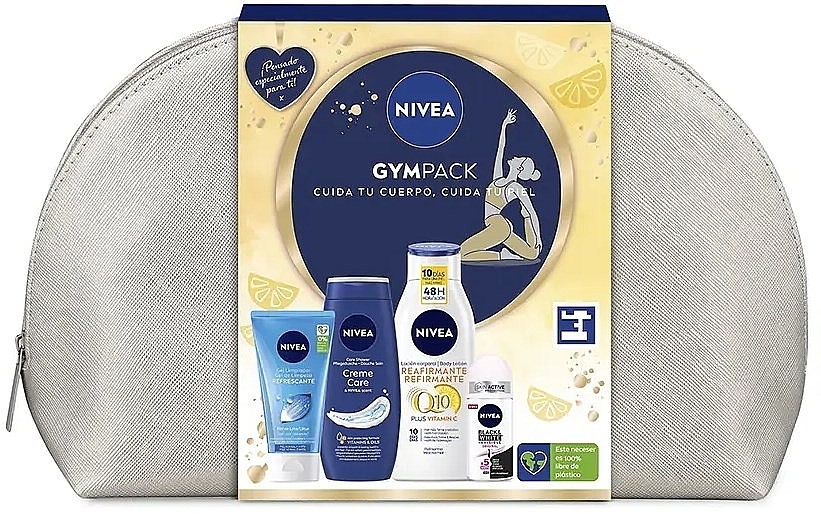 Zestaw - NIVEA Gympack Case (b/lot/400ml + sh/gel+250 + f/gel/150ml + deo/50ml + acc.) — Zdjęcie N1