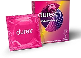Prezerwatywy, 3 szt. - Durex Pleasuremax — Zdjęcie N2