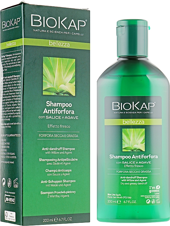 Szampon przeciwłupieżowy do włosów - BiosLine BioKap Anti-Dandruff Shampoo