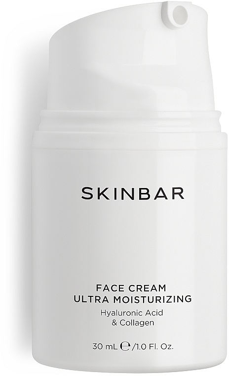 Nawilżający krem do twarzy z kwasem hialuronowym i kolagenem - SKINBAR Hyaluronic Acid & Collagen Face Cream — Zdjęcie N2