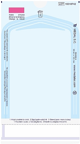 Torebki do sterylizacji 135 x 250 mm, 200 szt. - Medal — Zdjęcie N2