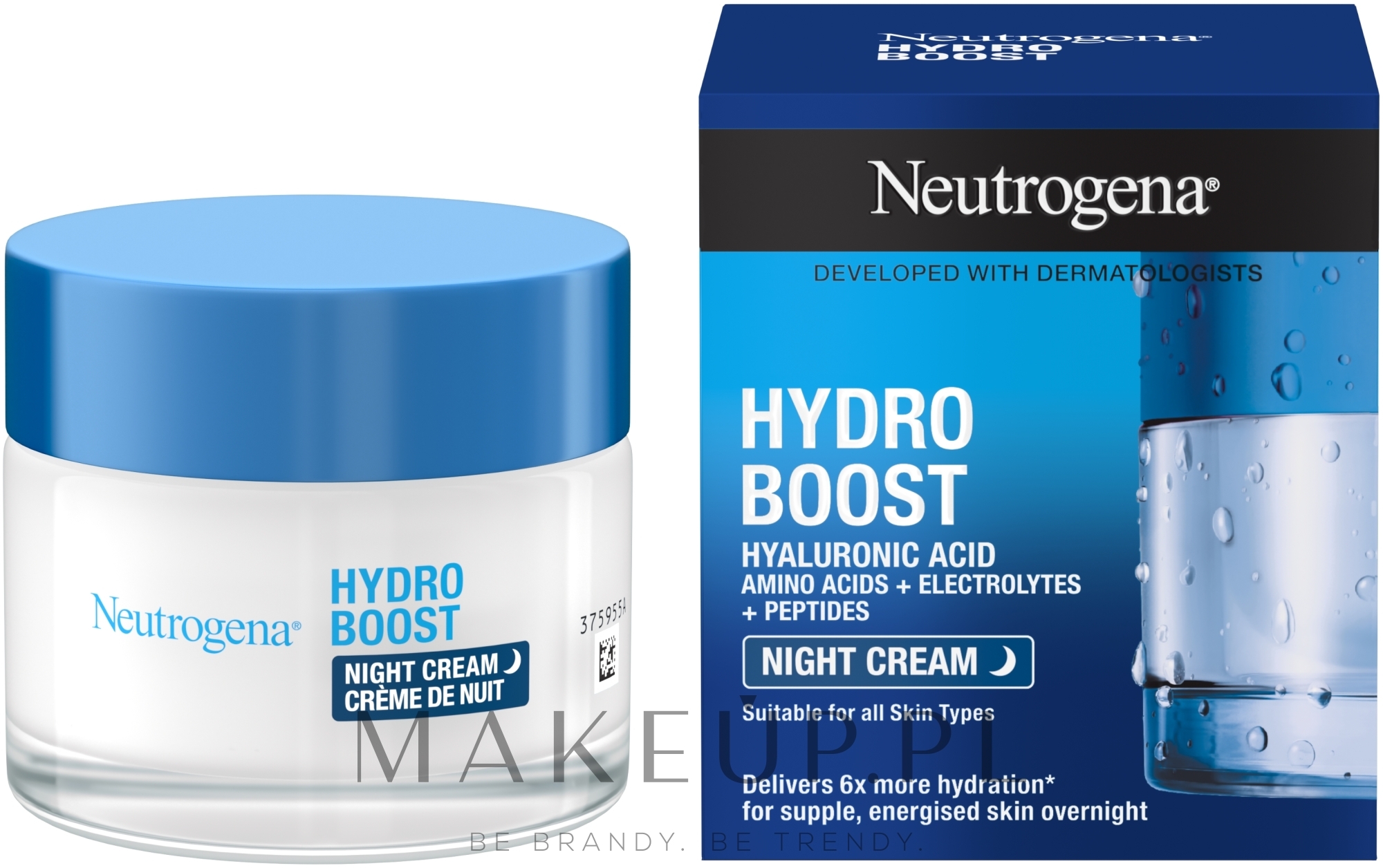 Nawilżający krem do twarzy na noc - Neutrogena Hydro Boost Sleeping Cream — Zdjęcie 50 ml