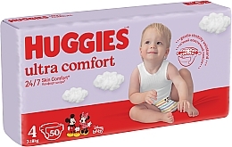 Pieluchy Ultra Comfort 4, 7-18 kg, 50 szt. - Huggies — Zdjęcie N2