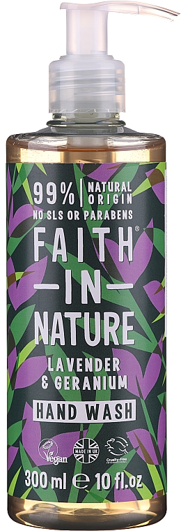 Mydło w płynie do rąk Lawenda i geranium - Faith in Nature Lavender & Geranium Hand Wash — Zdjęcie N1