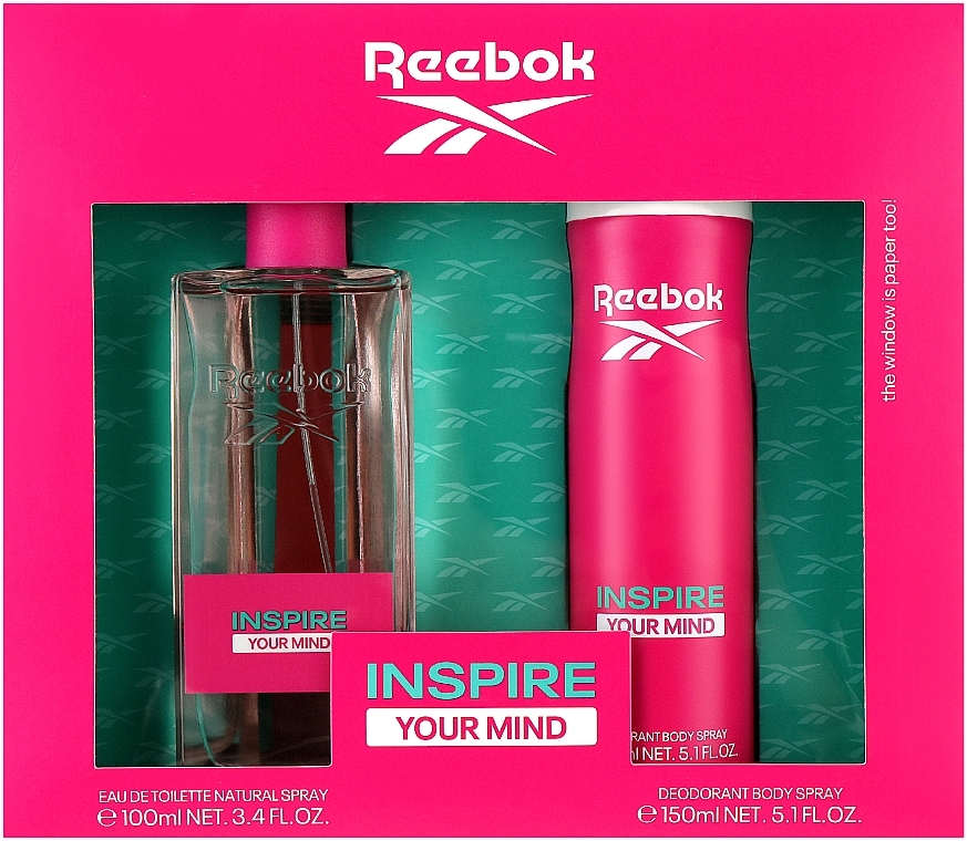 Reebok Inspire Your Mind - Zestaw (edt 50 ml + deo 250 ml) — Zdjęcie N1