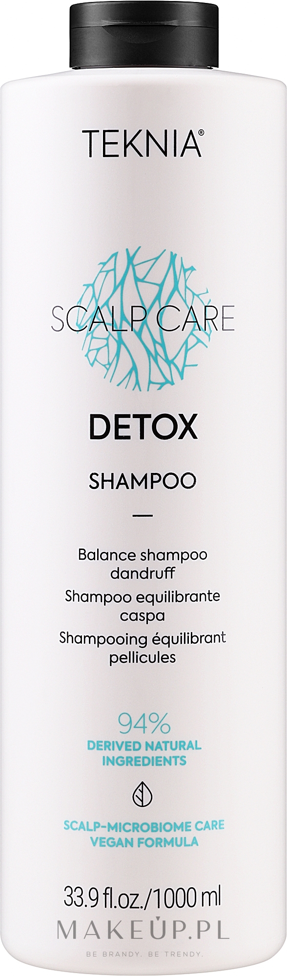 Naturalny szampon micelarny przeciw łupieżowi suchemu i tłustemu - Lakmé Teknia Scalp Care Detox Shampoo — Zdjęcie 1000 ml