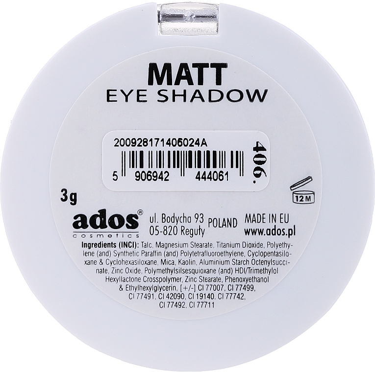 Matowy cień do powiek - Ados Matt Effect Eye Shadow — Zdjęcie N6