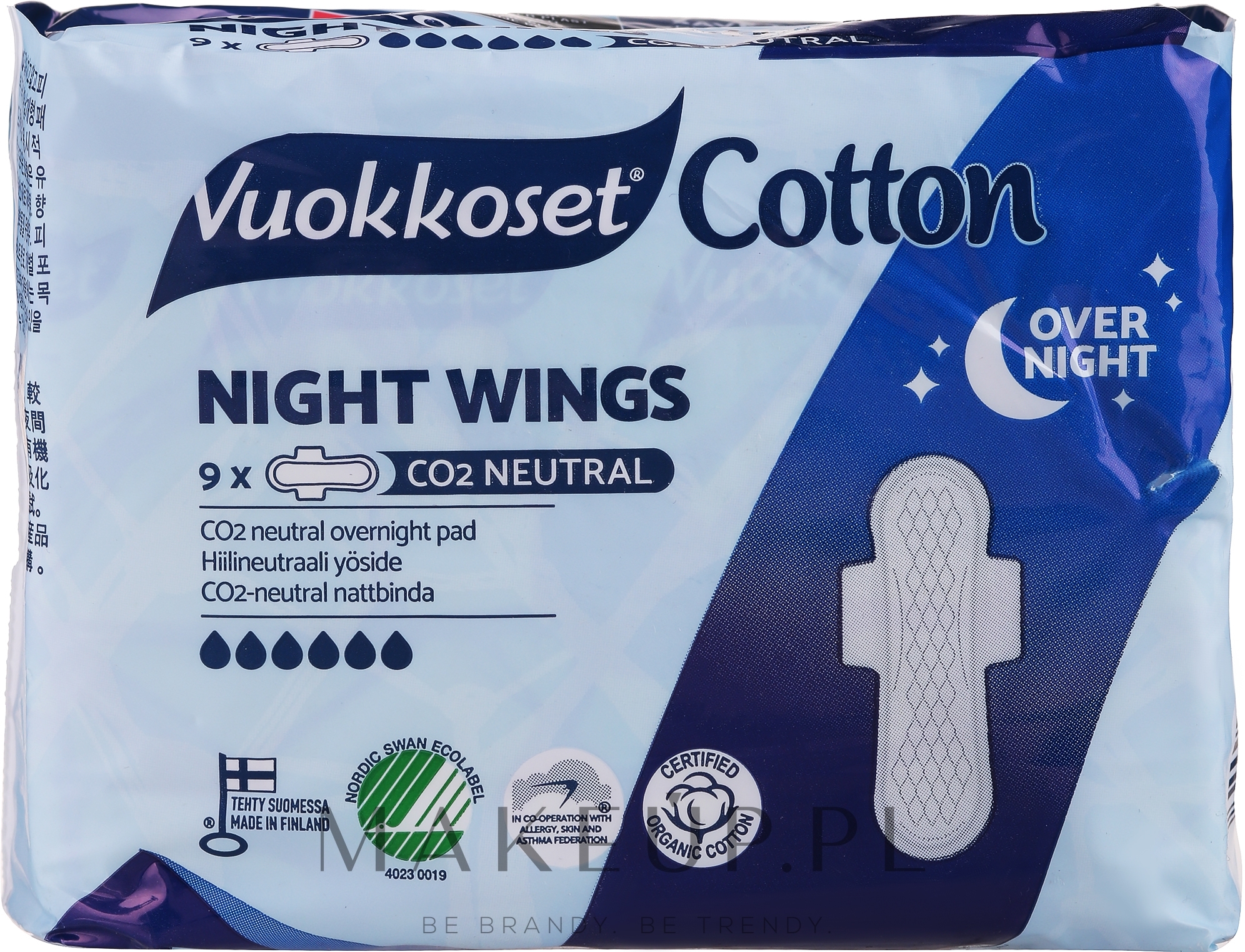 Podpaski na noc, 9 szt. - Vuokkoset Cotton Night Wings — Zdjęcie 9 szt.