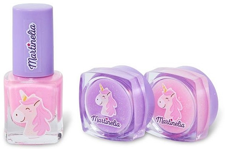 Mini zestaw Little unicorn - Martinelia Little Unicorn Mini Set (nail/polish/4ml + lip/gloss/2x2g) — Zdjęcie N2