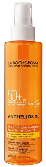 Oliwka do opalania w sprayu (SPF 50 + ) - La Roche-Posay Anthelios Xl Invisible Nutritive Oil Spf 50 + — Zdjęcie N1