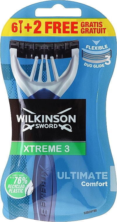 Maszynki jednorazowe, 6+2 szt. - Wilkinson Sword Xtreme 3 Ultimate Comfort — Zdjęcie N1
