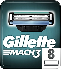 Wymienne wkłady do golenia z paskiem nawilżającym, 8 szt. - Gillette Mach3 — Zdjęcie N1