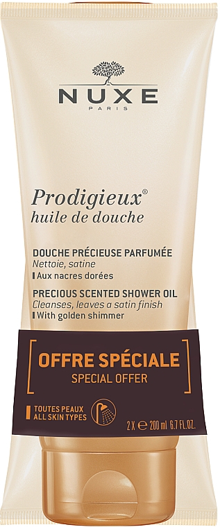 Zestaw - Nuxe Prodigieux Huile De Douche Shower Oil Set (sh/oil/2x200ml) — Zdjęcie N1