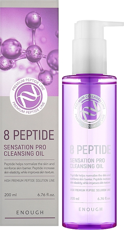 Olej hydrofilowy z peptydami - Enough 8 Peptide Sensation Pro Cleansing Oil — Zdjęcie N2