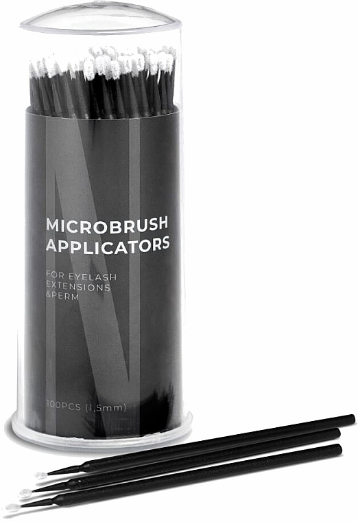 Bezwłókienkowe aplikatory do rzęs, 1,5 mm, 100 szt. - Nanolash Microbrush Applicators  — Zdjęcie N1