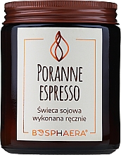 Świeca sojowa wykonana ręcznie Poranne espresso - Bosphaera Morning Espresso — Zdjęcie N1