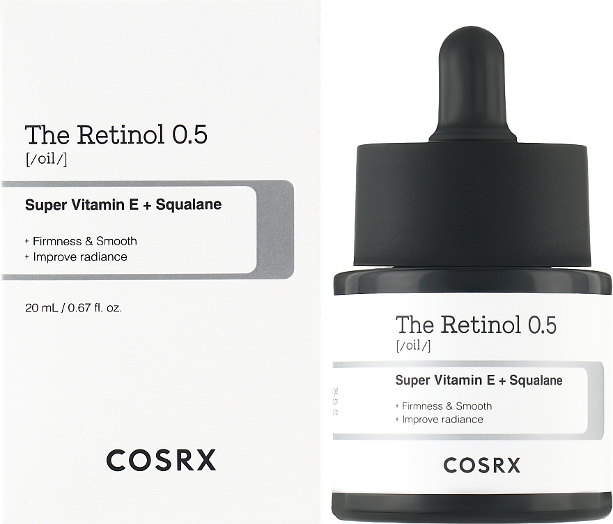 Serum przeciwstarzeniowe z retinolem 0,5% - Cosrx The Retinol 0.5 Super Vitamin E + Squalane — Zdjęcie N2