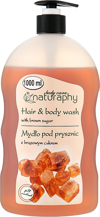 Mydło pod prysznic do włosów i ciała z brązowym cukrem - Naturaphy — Zdjęcie N1