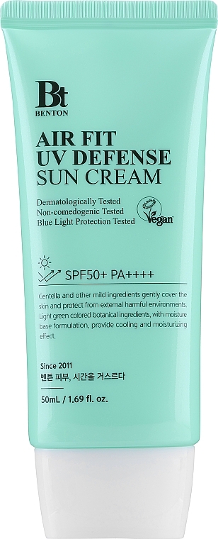 Krem przeciwsłoneczny - Benton Air Fit UV Defense Sun Cream SPF50+/PA++++ — Zdjęcie N1
