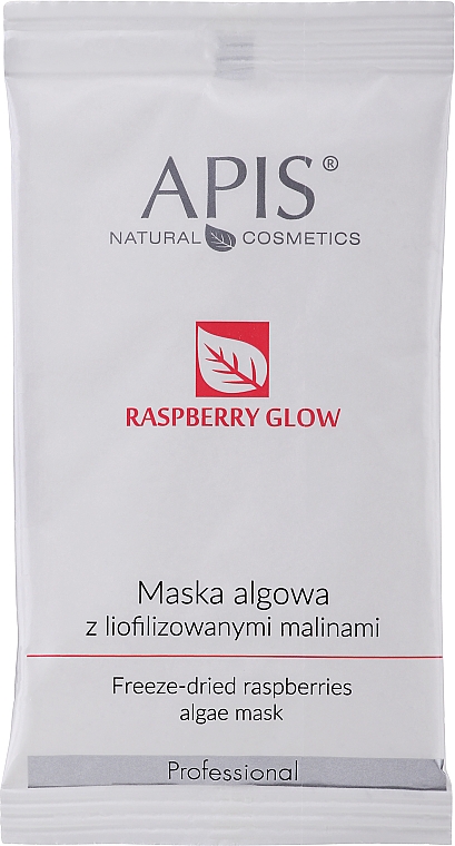 Maska algowa z liofilizowanymi malinami - APIS Professional Raspberry Glow Algae Mask — Zdjęcie N1