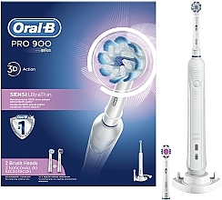 Kup Zestaw - Oral-B Pro 900 Sensi UltraThin D16.524.3U (toothbrush + charger/1pc + nozzle/2pcs)