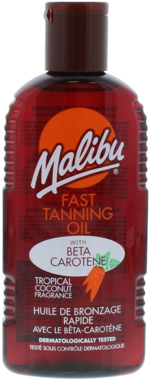 Ekspresowo brązujący olejek do ciała - Malibu Fast Tanning Oil with Carotene — Zdjęcie N1