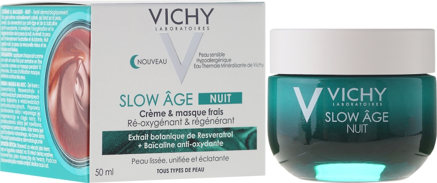 Vichy Slow Âge Night Cream & Mask* PRZECENA! Krem i do twarzy na Dotlenienie i regeneracja | Makeup.pl