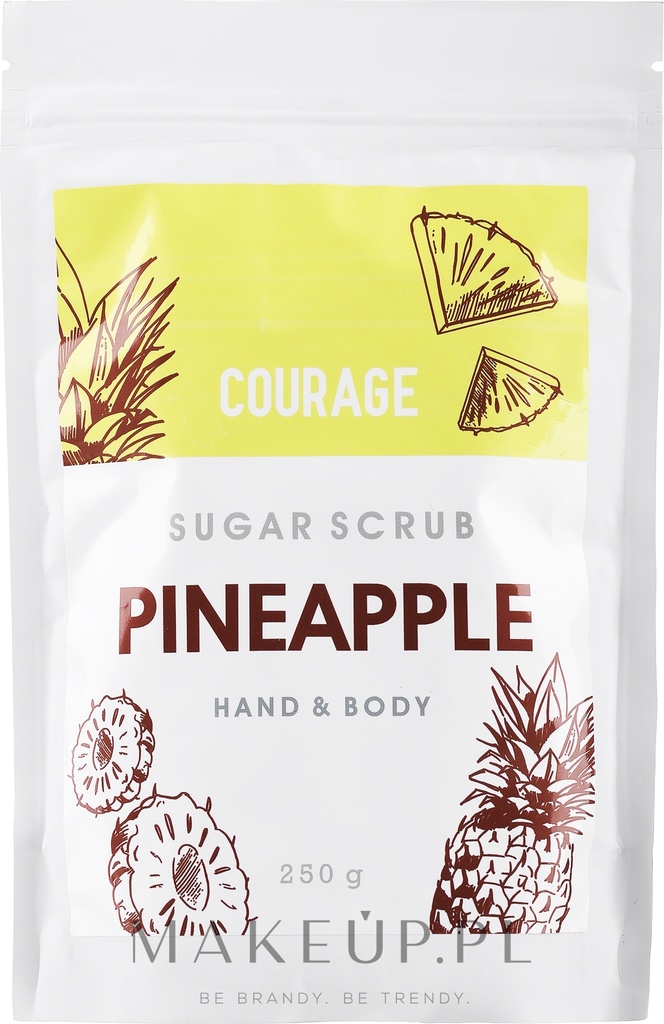 Cukrowy ananasowy peeling do rąk i ciała - Courage Pineapple Hands & Body Sugar Scrub (uzupełnienie) — Zdjęcie 250 g